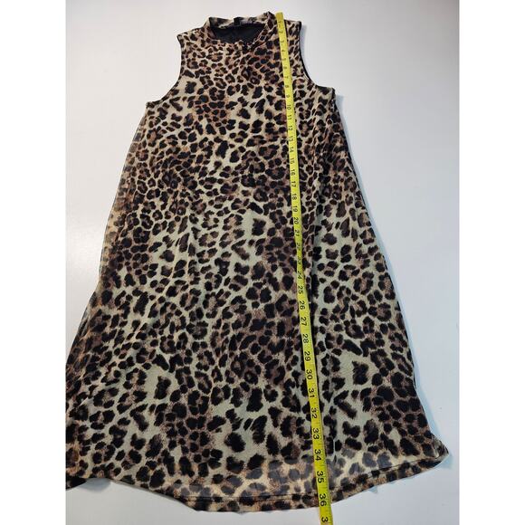 Nik and Nash size S made in USA leapord print Layered casual career dress EUC - Picture 8 of 8